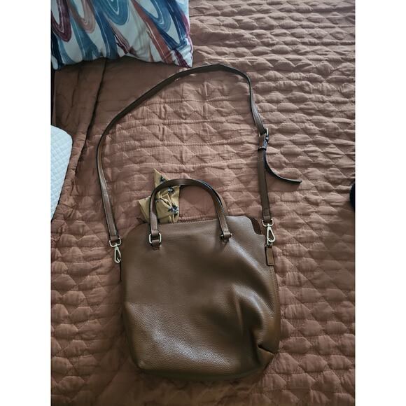 Steve Madden Brown Shoulder Bag with Scarf Accent Purse Handbag - Picture 6 of 10